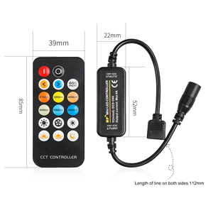 Wireless RF 17Key <span class=keywords><strong>Mini</strong></span> 6A temperatura di colore caldo bianco CCT LED <span class=keywords><strong>Controller</strong></span> per la luce a LED - Product Image 4