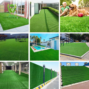 Karpet rumput taman kustom rumput sintetis gulungan hijau rumput palsu rumput buatan untuk dekorasi lanskap - Product Image 6