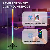 Projecteurs de Scène LED RGB 4FT avec Trépied Réglable IP33, Contrôle Sonore, Télécommande et Application, 16 Millions de Couleurs, Intensité Variable, pour Soirées DJ (Lot de 2)