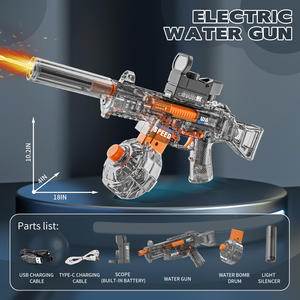 Pistola de Agua Eléctrica Transparente Portátil de Alta Capacidad para Exteriores, Modelo UMP45, Pistola de Agua Automática para Niños con Destello de Cañón - Product Image 6