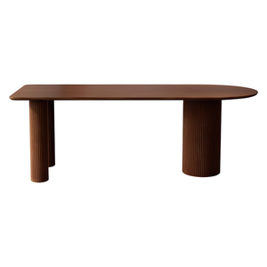 <span class=keywords><strong>Tavolo</strong></span> da Pranzo di Lusso in Legno Massello con Piano in Pietra Semicircolare e <span class=keywords><strong>Tavolo</strong></span> Lungo a Parete - Product Image 5