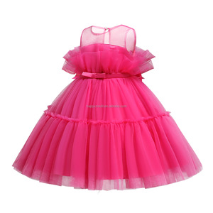 מכירה חמה להתאמה אישית חמה ללא שרוולים יום הולדת ילדים שמלות נסיכה בנות טולה שמלה לקיץ לקיץ - Product Image 3