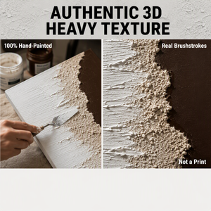 Pintura <span class=keywords><strong>al</strong></span> Óleo Abstracta Moderna, Pintada a Mano, con Textura, Paisaje, Naturaleza Muerta, Blanco, Negro, con Sutiles Detalles Dorados, Arte de Pared - Product Image 4