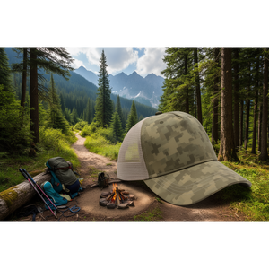 Gorra de Camionero de Camuflaje para Exteriores, Tejido de Malla Transpirable, Protección Solar, Gorra Casual de 6 Paneles para Adultos, Primavera/Verano - Product Image 2
