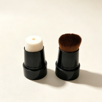 Flacon pompe airless rechargeable de 15 ml pour fond de teint avec applicateur éponge / pinceau de maquillage