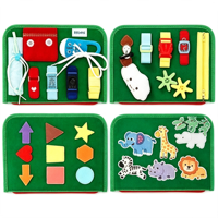 Livre d'activités en feutre mignon, Tableau d'apprentissage éducatif Montessori pour enfants, Jouet éducatif précoce pour la pratique de l'habillage des tout-petits