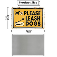 Lot de 3 Plaques Métalliques Plates 2D Vintage Effet Vieilli, Motif Empreinte de Patte de Chien, pour Avertissement d'Animaux Domestiques, Décoration Murale ou de Portail de Jardin