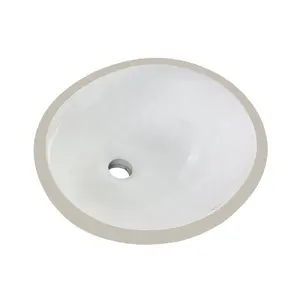 16 inç küçük oval undermount banyo lavabosu seramik