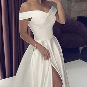 Nuovo <span class=keywords><strong>abito</strong></span> da sposa elegante di alta qualità con spalle a spalla e spalle - Product Image 2