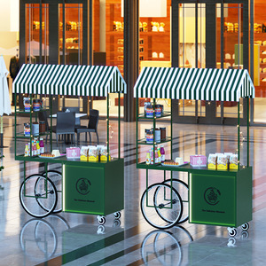 Versatile Mobile Food <b>Cart</b> Rectangle Standing Type For Commercial Venues - Product Image 4