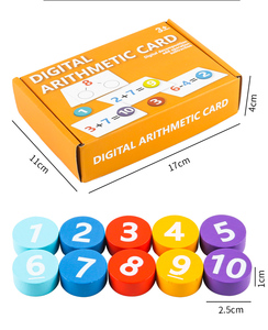 On çerçeve Set matematik manipülatif ek ve çıkarma flaş kartları sayma oyuncaklar numarası eşleştirme kurulu oyunu çocuklar için Toddlers - Product Image 3