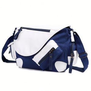 Bolsa de Mensajero de Lona con Bloques de Color a la Moda, con Logotipo Personalizado, Cierre Magnético Impermeable, para Viajes al Aire Libre - Product Image 2