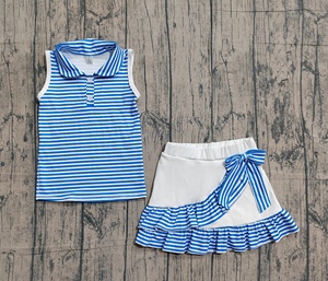 Conjunto Deportivo Informal Personalizado para Niñas, con Estampado de Rayas, Transpirable, Camiseta, Falda, Pantalones Cortos, Ropa Deportiva para Yoga - Product Image 5