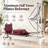 Machine de Pilates Reformer portable en aluminium de qualité professionnelle, demi-tourneur, pour la maison et le studio, avec garantie de 5 ans