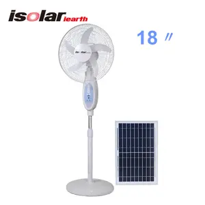 ventilateur solstar 18 Recargable Con Control Re AC DC Rechargeable Emergency LED Light Solar Power Home Electric Stand Fan