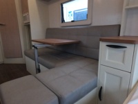 Vente en gros XISHUNLONG Mini-caravane moderne légère en aluminium, remorquable, camping-car de voyage pour 4 personnes, AL-KO Anti-Sway, réservoir d'eau 300L