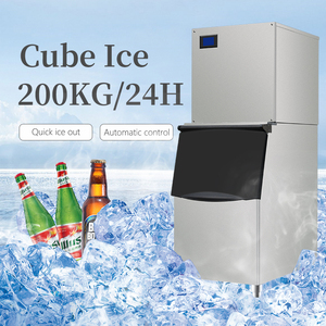 200KG/24H Energy Saving Commercial Cube Ice Maker, <b>Split</b> Stainless Steel <b>Machine</b> With Air & Water Cooling Ice Cube Making Machin - Product Image 3