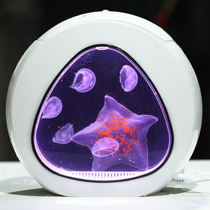 Jelly Fish <span class=keywords><strong>Tank</strong></span> Aquarium Humeur Veilleuse Changement de Couleur Méduse Lampe de Table pour Enfants Home Office Decor Lampe Magique pour Cadeau Blanc - Product Image 2