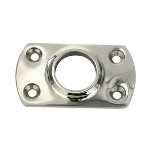 Low-Profile 90 Stainless Steel Square Tube Base 22mm <b>Marine</b> <b>Hardware</b> Accessories for Boat Yacht - Product Image 1