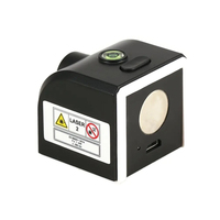 Borbede Portable Mini Croix Rouge Laser Niveaux Mètre 2 ligne 1 point 650nm Instrument De Nivellement avec indicateur LED Fixation Aimant