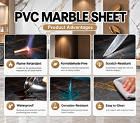 Panneau mural décoratif brillant en PVC, feuille de marbre 1220*2440*3mm pour décoration intérieure, panneau UV facile à installer, doré, personnalisé