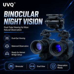 Caméra de vision nocturne binoculaire de style PVS-31, système de vision nocturne binoculaire à double tube UVQ G14 B, avec pont relevable pour patrouille, Arti - Product Image 5