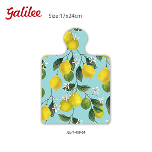 Planche à découper en céramique à long manche motif citron, isolation thermique, style européen et américain, épaisseur 10 mm, écologique, 17x24 cm - Product Image 2