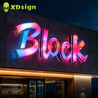 Panneau publicitaire LED 3D personnalisé XDsign, couleur magique, étanche IPX7, contrôlé par Bluetooth, pour entreprises, garantie 1 an