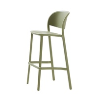 Tabourets de bar empilables multifonctionnels de style nordique moderne minimaliste pour usage commercial avec dossier