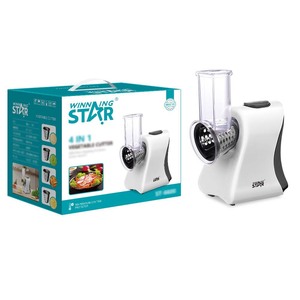 Coupe-légumes électrique Winningstar 4 en 1, trancheuse et râpeuse pour usage en cuisine - Product Image 1