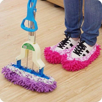 Chaussons en microfibre unisexes, chaussons de maison, serpillière pour nettoyer les sols, outil de nettoyage de la poussière des sols, chaussons pour hommes et femmes