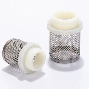 Filtro de acero inoxidable con cubierta de malla cilíndrica, filtro de líquido con rosca externa, 1 unidad, forma de orificio de diamante - Product Image 1