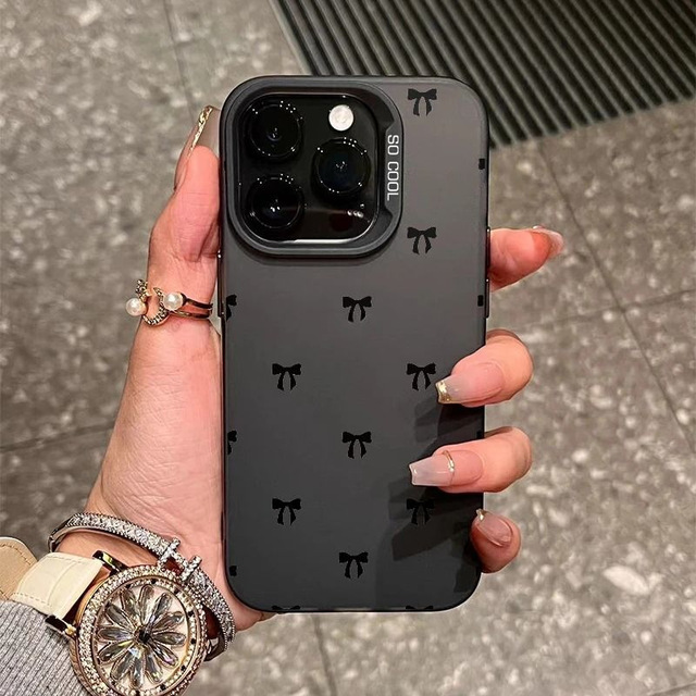 Full Screen TPU Case for Apple for iPhone 17PROMAX 16 14 13 12 Black with Large Hole Soft Simple Design