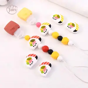 Chew Toys Teething Manufacturer Gift Soothing Bpa Free Food Grade Silicone Baby Sushi Toy Teethers For Babies