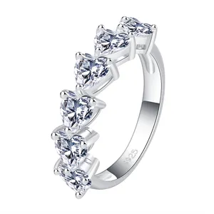 EYIKA S925 Sterling Silver Jewelry Cubic Zirconia Stone Ring Jewelry Wholesale Women Ring