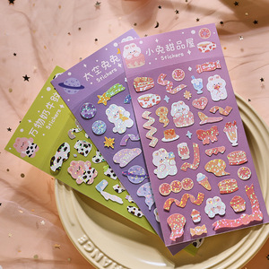 Custom Cartoon Laser PVC Sticker Cute Kawaii Sticker Printing Sheet Bookmark <strong>Marking</strong> Decorative Sticker Office <strong>Stationery</strong> - Product Image 2