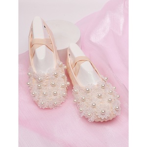 Lovely Princess Cat Claw Bailarina China Ejercicio Zapatos de baile para niñas Zapato de Ballet de suela blanda para niños - Product Image 5