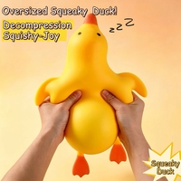 Jouet Squishy Géant Canard Jaune Extensible – Jouet Anti-Stress Amusant pour Enfants – Cadeau Décompression Anxiété