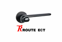 Poignée multicolore de style simple pour porte de chambre intérieure, serrure de porte en bois silencieuse