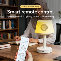 Lampu meja LED kontrol APP pemutar Al-Quran, speaker Al-Quran, lampu tidur sentuh, lagu audio Al-Quran Islami
