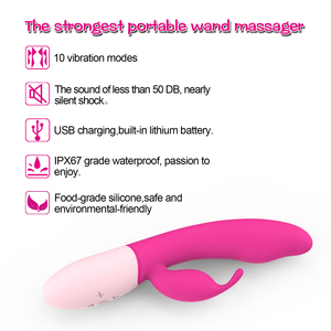 YLove USB recargable conejo vibrador silicona suave punto <span class=keywords><strong>G</strong></span> consolador para mujeres adulto placer juguete para mujeres - Product Image 6