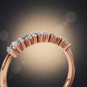 Anillo de Boda de Lujo con Diamantes Cultivados en Laboratorio, Corte Baguette y Redondo, Alternados, en Oro de 10K, 14K, 18K y Plata 925, 935, para Regalo de Aniversario - Product Image 4