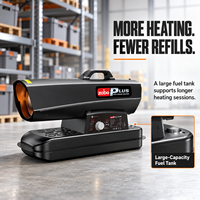 Chauffage industriel pour serre, 13 kW, portable, pour élevage de volailles, poulets, porcs, chauffage à air forcé au kérosène ou au diesel
