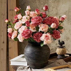 Rosas de Tres Cabezas Que Nunca se Desvanecen, Cultivadas Románticamente <span class=keywords><strong>en</strong></span> Parques, Flores <span class=keywords><strong>en</strong></span> <span class=keywords><strong>Capullo</strong></span> para Citas de Parejas, Flores Artificiales - Product Image 5
