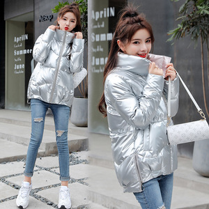 2023 Women's Winter Plus Size Down <strong>Coats</strong> Lady Short <strong>Bubble</strong> Puffer PU <strong>Coat</strong> - Product Image 2