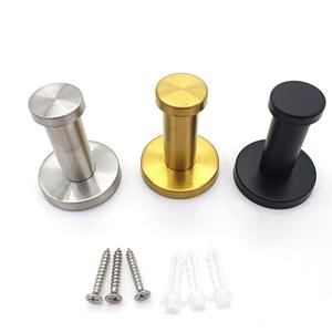 Gancho de Parede Perfurado em Aço Inoxidável Design Moderno Uso em Hotel Anticorrosão Fácil de Limpar Gancho para Roupas com Parafuso - Product Image 1