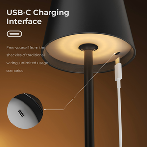 Lampade da Tavolo LED in Metallo per Ristoranti, Luci Notturne Vintage da Comodino con Controllo Touch, Lampada da Tavolo Ricaricabile Senza Fili per Casa e Bar - Product Image 3