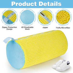 Reusable Washing Shoes <b>Bag</b> Laundry <b>Net</b> Fluffy Fibers Easily Remove Dirt Washing <b>Bags</b> Anti-deformation Shoes Clothes Organizer - Product Image 2