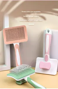 Brosse lissante pour animaux de compagnie, chat et chien, à nettoyage automatique, écologique, avec logo personnalisé, vente en gros d'usine, en plastique, emballée dans une boîte - Product Image 2