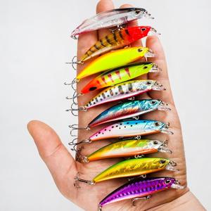 Señuelo de Pesca Rígido Tipo Minnow de 6.8cm 4g en <span class=keywords><strong>10</strong></span> Colores, Señuelo Hundido Swimbait de Plástico para Pesca de Lubina, Lucio, Trucha, Cebo Duro Tipo Crank - Product Image 4